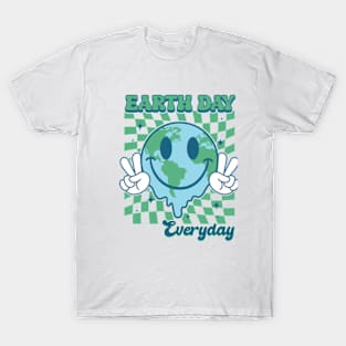 Earth Day Everyday Smile Face Hippie 54th Earth Day Anniversary T-Shirt